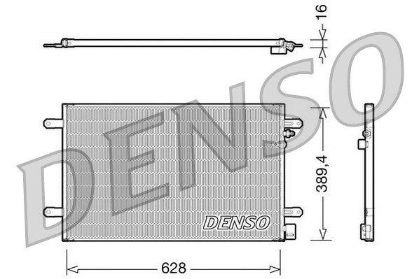 Радиатор кондиционера DCN02017 DENSO фото 1