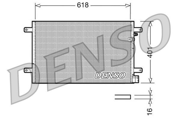 Радиатор кондиционера DCN02006 DENSO фото 1