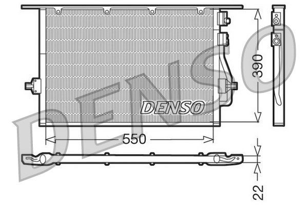 Радиатор кондиционера DCN10014 DENSO фото 1