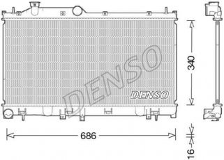 Купити DRM36021 DENSO Радіатор охолодження двигуна Форестер 2.0 X
