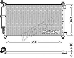 Купить DCN46020 DENSO Радиатор кондиционера Микра (1.2, 1.4, 1.6)