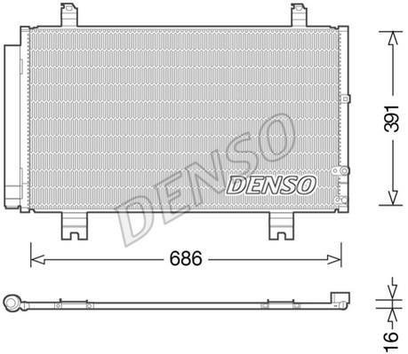 Купить DCN51013 DENSO Радиатор кондиционера Лексус ЖС (250, 300, 350, 430) (250, 450h)