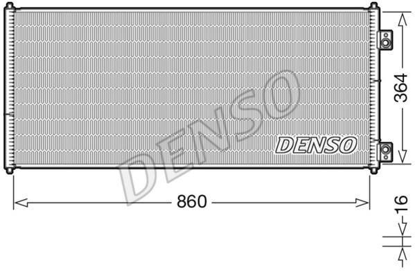 Купить DCN10032 DENSO Радиатор кондиционера Транзит 6 (2.0, 2.3, 2.4)