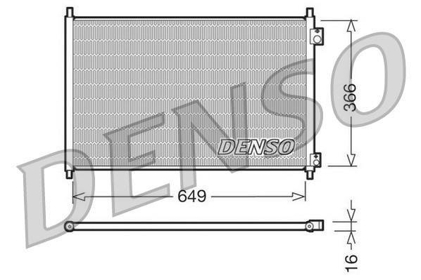 Купить DCN40006 DENSO Радиатор кондиционера Accord (1.6, 1.9, 2.0, 2.2, 2.3)
