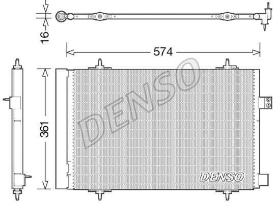 Купити DCN21019 DENSO Радіатор кондиціонера Сітроен
