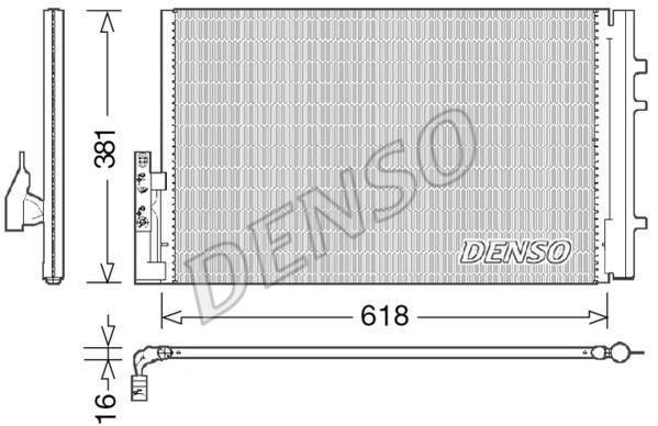 Купить DCN05014 DENSO Радиатор кондиционера BMW X3 F25 (2.0, 3.0)