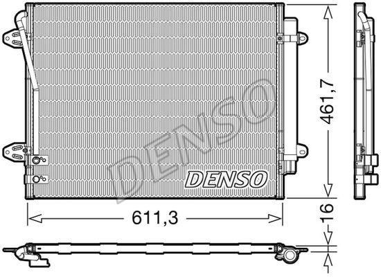 Купить DCN32012 DENSO Радиатор кондиционера Passat (B6, B7) (1.4, 1.8, 2.0, 3.2, 3.6)