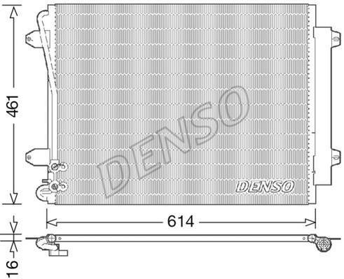 Купить DCN32011 DENSO Радиатор кондиционера Passat (1.8 TSI, 2.0 TSI, 3.6 FSI 4motion)