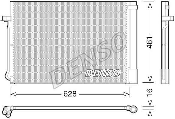 Купить DCN05013 DENSO Радиатор кондиционера BMW X5 (E70, F15) (2.0, 3.0, 4.4, 4.8)