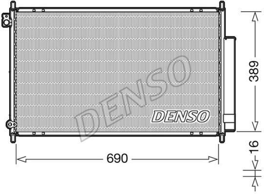 Купить DCN40016 DENSO Радиатор кондиционера Аккорд (2.0, 2.4)