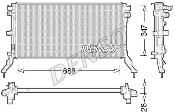 Купить DRM23039 DENSO Радиатор охлаждения двигателя Лагуну 3 2.0