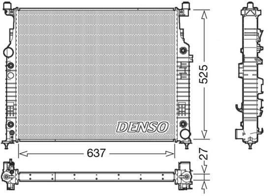 Купити DRM17056 DENSO Радіатор охолодження двигуна M-Class W164 (3.0, 5.0, 5.5)
