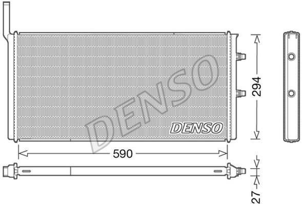 Купить DRM05009 DENSO Радиатор охлаждения двигателя BMW F10 (F07, F10, F11, F18) (550 i, 550 i xDrive, M 550 d xDrive)