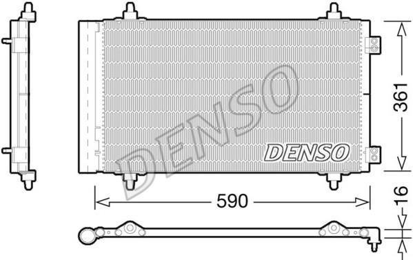 Купить DCN21018 DENSO Радиатор кондиционера Джампи (1.6, 2.0)