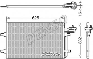 Купити DCN33009 DENSO Радіатор кондиціонера Volvo S40 2 (1.6, 1.8, 2.0)