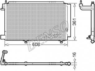 Купити DCN10041 DENSO Радіатор кондиціонера Фієста 6 (1.4, 1.6)