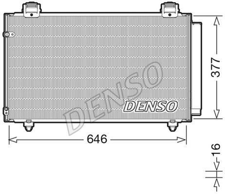 Купить DCN50043 DENSO Радиатор кондиционера Corolla (120, 140, 150) (1.4, 1.8, 2.0)