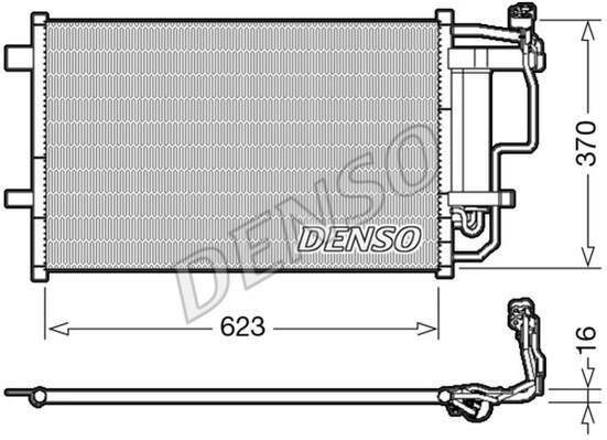 Купити DCN44007 DENSO Радіатор кондиціонера Мазда 3 БЛ (1.6, 2.0, 2.2, 2.3)