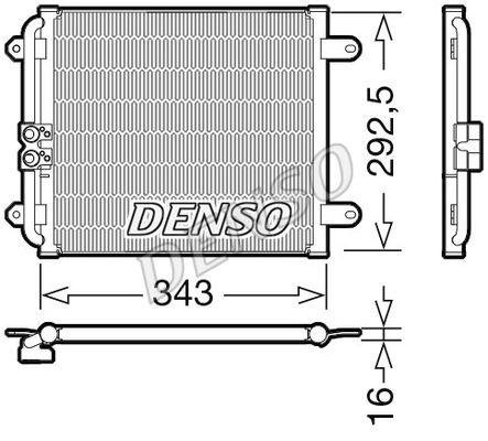 Купити DCN02032 DENSO Радіатор кондиціонера Audi