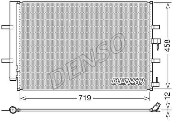 Купить DCN10036 DENSO Радиатор кондиционера Transit 8 (2.0 TDCi, 2.2 TDCi)