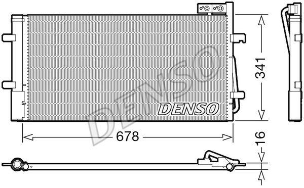 Купити DCN02035 DENSO Радіатор кондиціонера Ауді Ку3 (1.4, 2.0, 2.5)