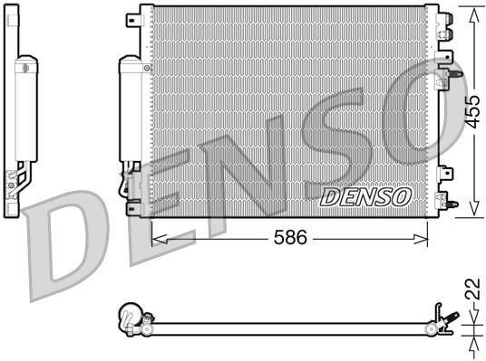 Купить DCN06001 DENSO Радиатор кондиционера