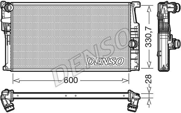 Купить DRM05015 DENSO Радиатор охлаждения двигателя БМВ Ф30 (Ф30, Ф31, Ф35, Ф80) (1.5, 2.0, 3.0)