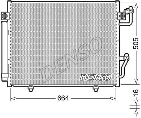 Купить DCN45005 DENSO Радиатор кондиционера Митсубиси