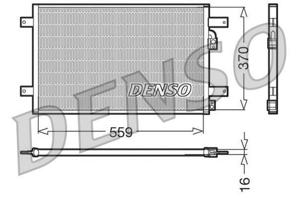 Купить DCN32014 DENSO Радиатор кондиционера Sharan (1.8, 1.9, 2.0, 2.8)