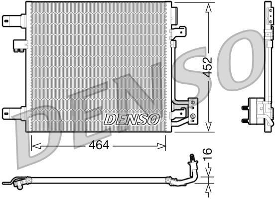 Купить DCN06014 DENSO Радиатор кондиционера Wrangler 2.8 CRD