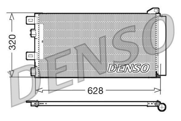 Купить DCN05101 DENSO Радиатор кондиционера Купер (1.4, 1.6)