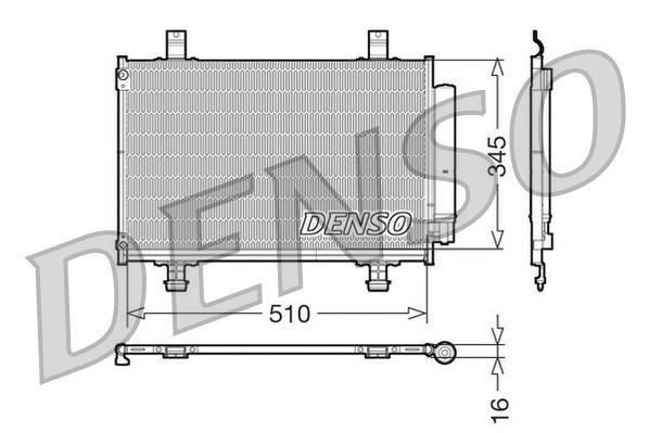 Купить DCN47010 DENSO Радиатор кондиционера Свифт (3, 4) (1.2, 1.3, 1.5, 1.6)