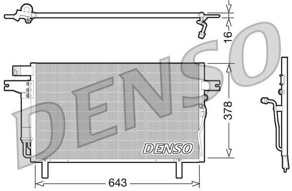 Купити DCN46016 DENSO Радіатор кондиціонера Ніссан