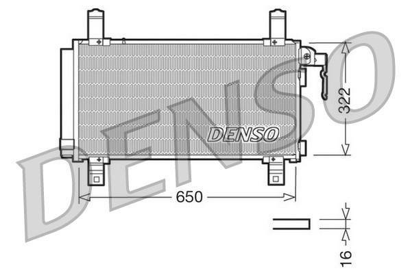 Купить DCN44006 DENSO Радиатор кондиционера Mazda 6 (GG, GH, GY) (1.8, 2.0, 2.3, 2.5)