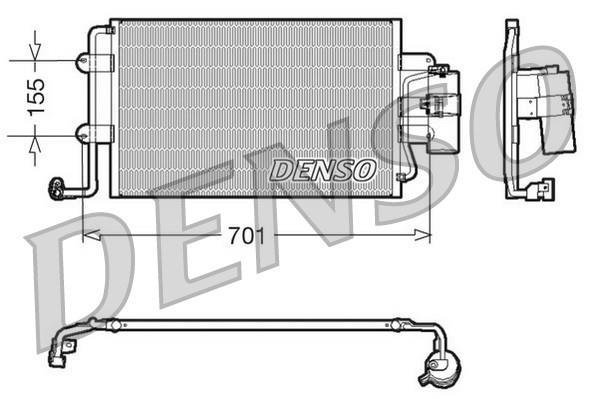 Купить DCN32025 DENSO Радиатор кондиционера Фольксваген