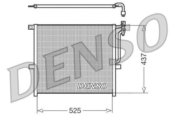 Купить DCN05008 DENSO Радиатор кондиционера BMW X3 E83 (2.0, 2.5, 3.0)