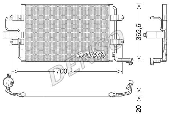 Купити DCN32022 DENSO Радіатор кондиціонера Audi A3 (1.6, 1.8, 1.9)