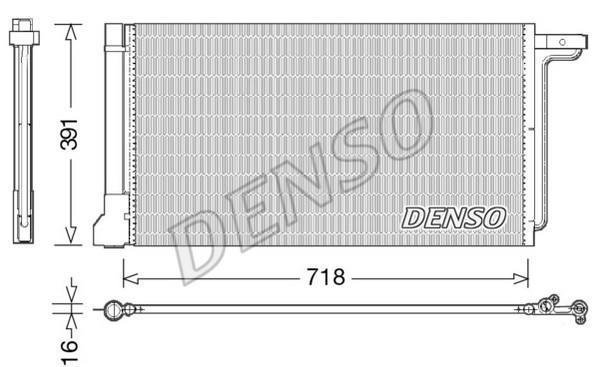 Купить DCN10028 DENSO Радиатор кондиционера C-Max 2 1.6 Ti