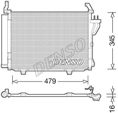 Купити DCN41002 DENSO Радіатор кондиціонера Hyundai i10 (1.1, 1.2)