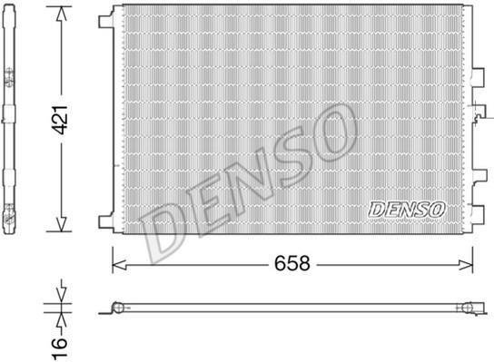 Купити DCN23033 DENSO Радіатор кондиціонера Меган 2 2.0 dCi