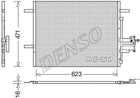Купити DCN33010 DENSO Радіатор кондиціонера Volvo S60 2 (2.0, 2.4, 3.0)