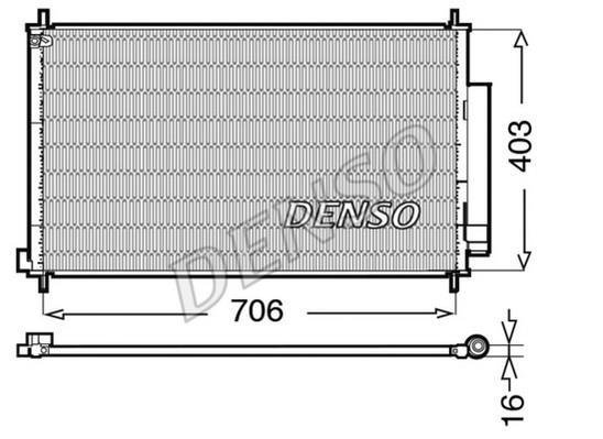 Купить DCN40013 DENSO Радиатор кондиционера Honda