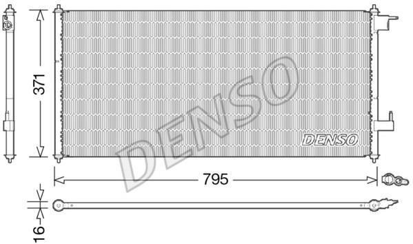 Купить DCN10030 DENSO Радиатор кондиционера Транзит Коннект (1.8 16V, 1.8 Di, 1.8 TDCi)