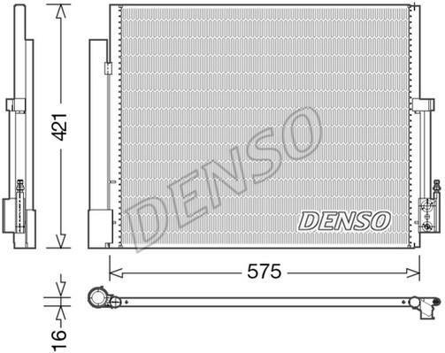 Купить DCN20036 DENSO Радиатор кондиционера Meriva (1.2, 1.4, 1.6, 1.7)