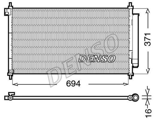 Купить DCN40012 DENSO Радиатор кондиционера Honda
