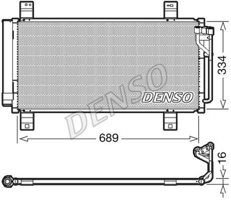 Купить DCN44008 DENSO Радиатор кондиционера Мазда 6 ГH (1.8 MZR, 2.0 MZR, 2.5 MZR)
