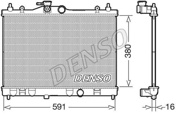 Купить DRM46040 DENSO Радиатор охлаждения двигателя