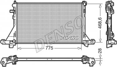 Радиатор охлаждения двигателя DRM23093 DENSO фото 1