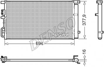Купить DCN41019 DENSO Радиатор кондиционера Туксон 1.6 GDi