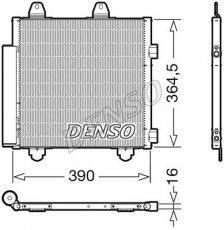 Купить DCN21033 DENSO Радиатор кондиционера Ситроен С1 (1.0 VTi 68, 1.2 VTi 82)